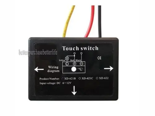 Xd-621b On-off Touch Switch 6-12vdc 12w For Led Lamp To Light Mirror In ...