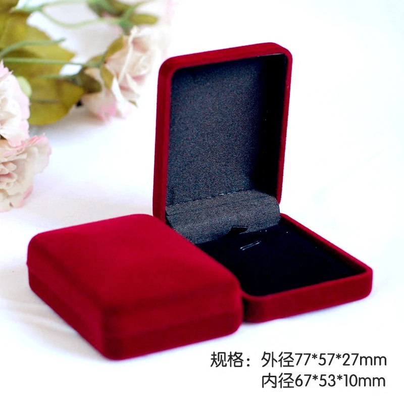 12 шт. квадратные бархатные коробочки для подвесок и ожерелий|velvet box|box packagingbox for |