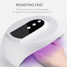 36 Вт Светодиодный УФ-лампы для ногтей барабан ноготь и ногти гелем машина ногтей Книги по искусству живопись салон набор инструментов