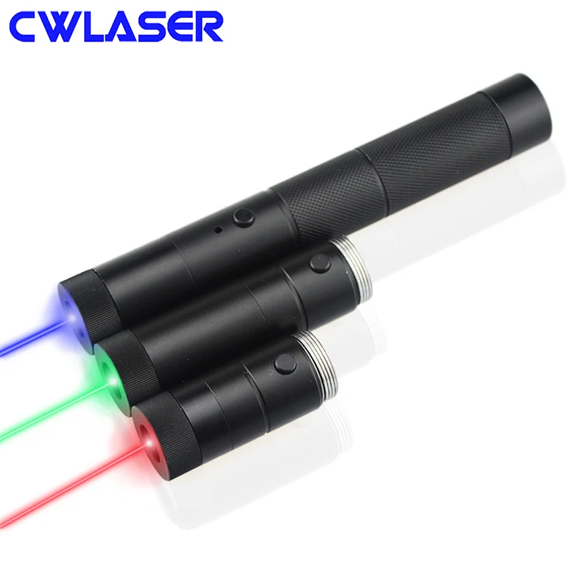 Мощный сжигающий лазер CWLASER 5 в 1 10000 м 532нм зеленый/650нм красный/450нм синий лазерный