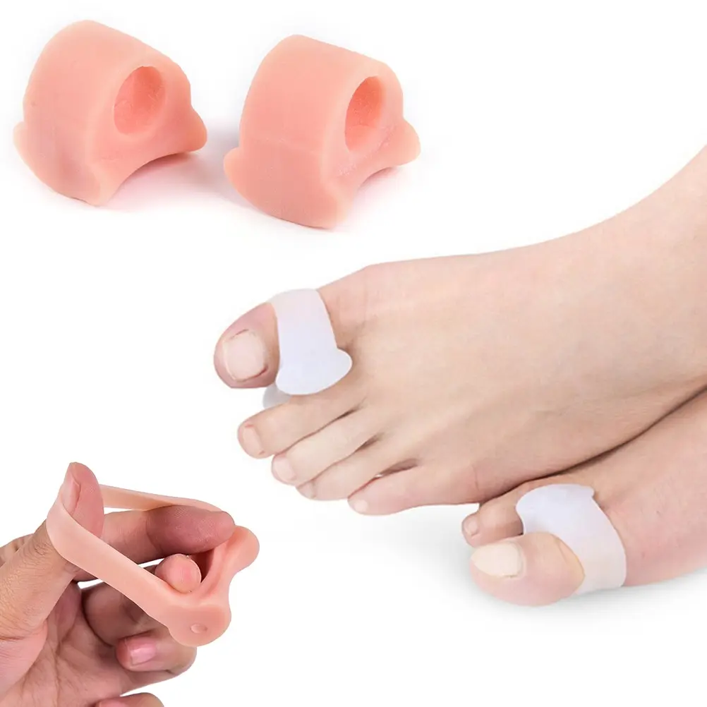 

1 Pair Toe Corrector Straightener Alignment Separator Spreader Silica Gel Toe Separatorsa Gel Bunion Protector