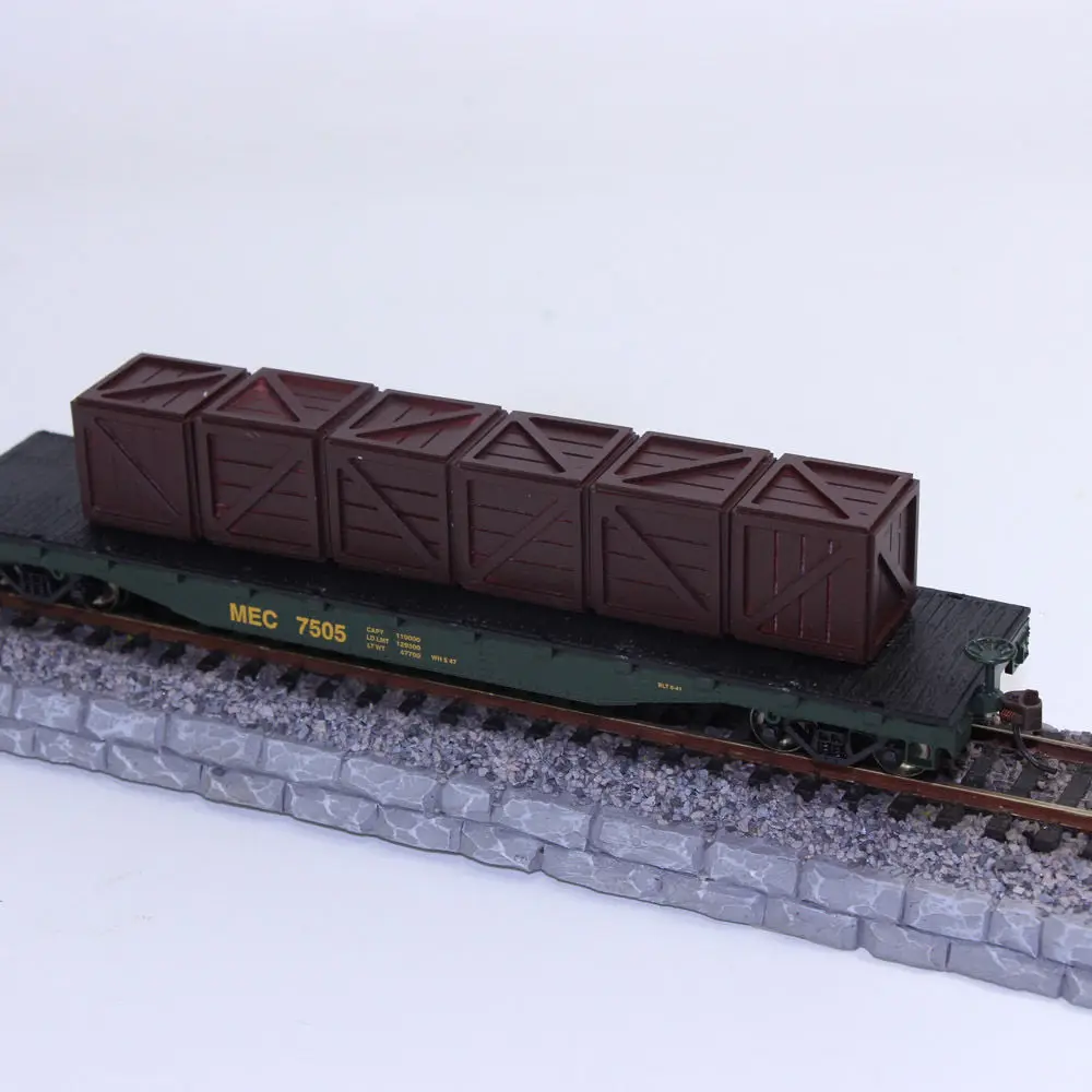 

6pcs Model Train Railway Square intermodal Container 1:87 HO Scale NEW GY53087 model building kit storage containers