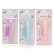 ELECOOL 1 лезвие для бритвы+ резак головы для женщин бритвы ручка Замена тройной лезвие Эпиляторы женский станок для бритья