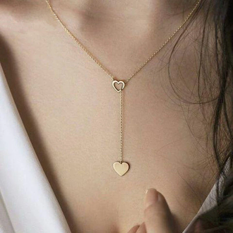 CUTEECO Простые Модные ювелирные изделия Сердце Звезда колье ожерелье женский кулон с короткой цепью и ожерелье богемное ожерелье