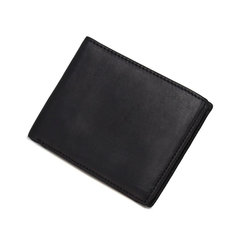 

Zongshu Short Wallet Soft Genuine Leather Male Wallet Retro Design Cowhide Purse Horizontal Vintage Men Wallets
