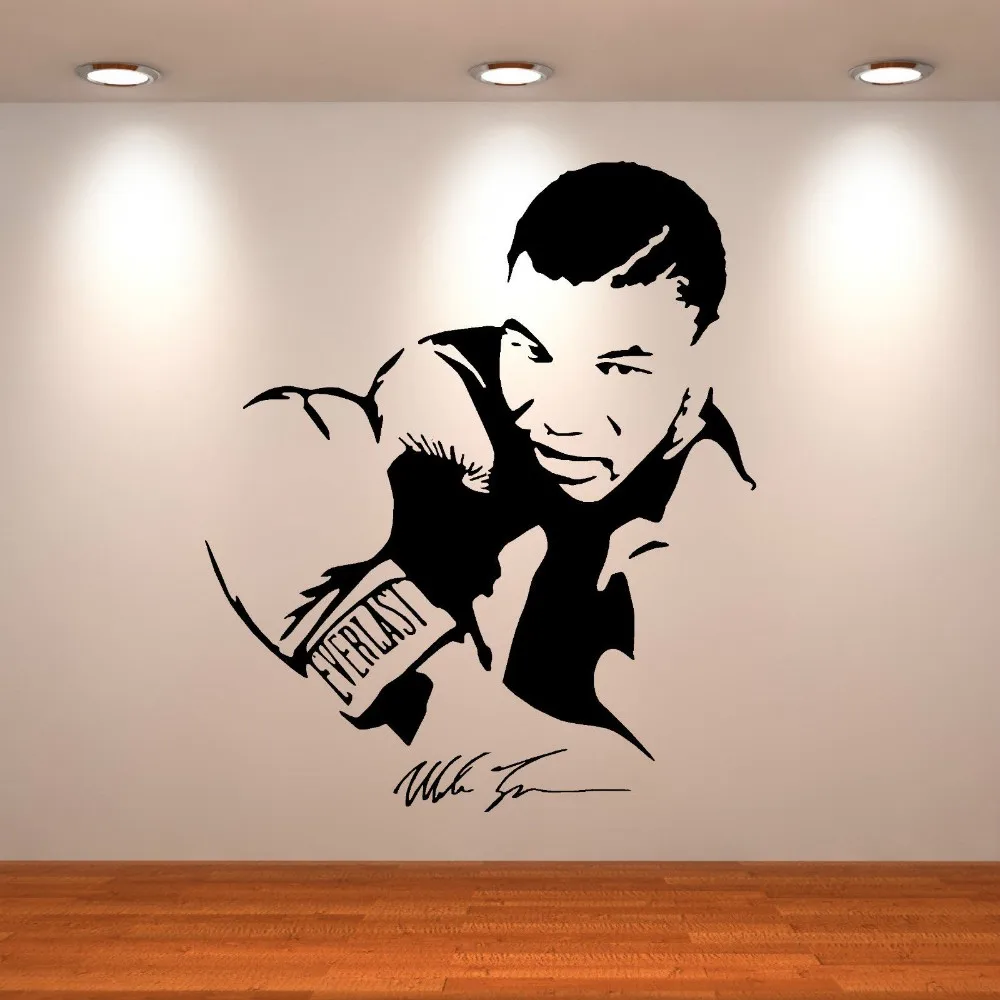 Wohnkultur Tapeten Junge Schlafzimmer Wandbild EISEN MIKE TYSON BOXER Vinyl PVC Wandkunst Aufkleber Sterne wandaufkleber M767