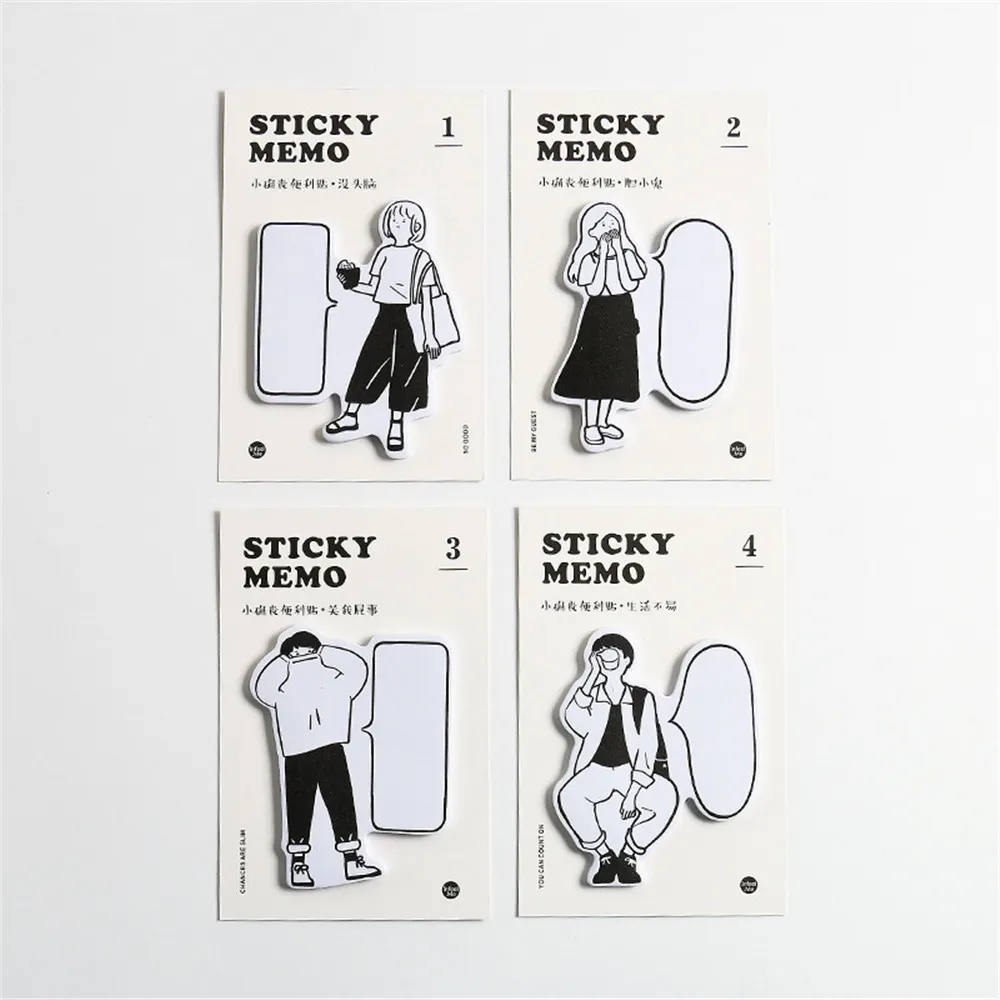 2x милые Мультяшные блокноты для мальчиков и девочек Kawaii Sticky Notes DIY Скрапбукинг Стикеры для записей школьные канцелярские принадлежности Para Escolar