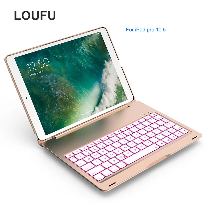 

Loufu Luxury Backlit Keyboard For iPad 10.5 Pro Case Keyboard Aluminum Cover For iPad Pro 10.5 Keyboard Wireless Bluetooth