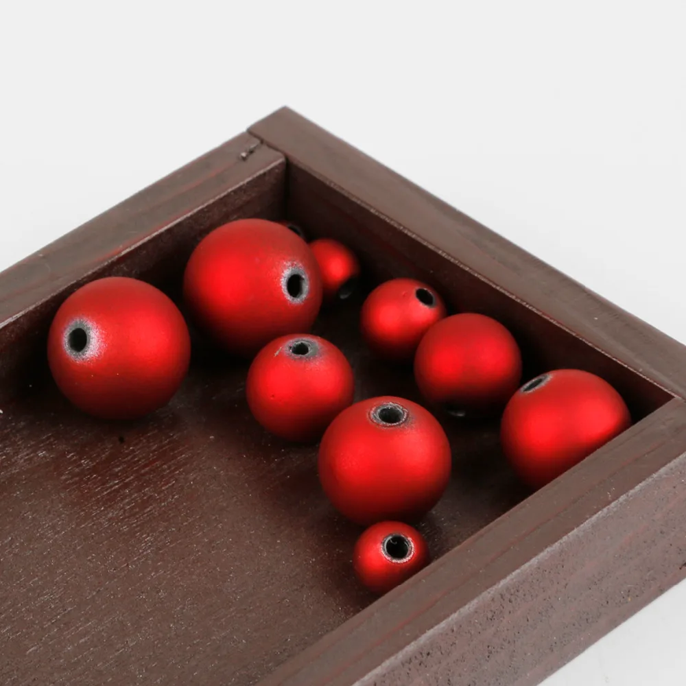 

200Pcs about 16mm Black/Chinese Red Color Imitation Pearl Beads Dull Polish Matte Round Beads Fit Europe Beads Jewelry making