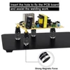 NEWACALOX Third Pana Hand Hot Air Gun Frame PCB Board Holder Heat Gun Stand Helping Hands Soldering Tool 3X LED Magnifying Glass 3