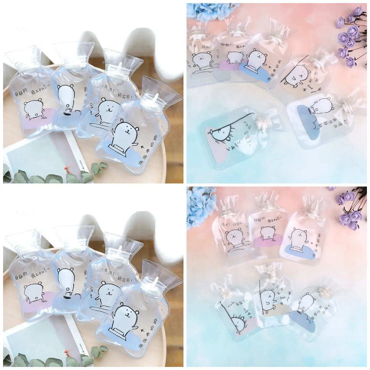 

Warm Water Bottle Cute Mini Hot Water Bottles Small Portable Hand Warmer Water Injection Storage Bag Cartoon Hand Po