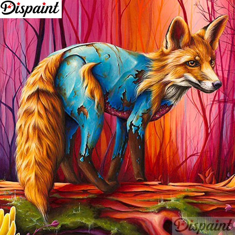 

Dispaint Full Square/Round Drill 5D DIY Diamond Painting "Animal fox scenery" 3D Embroidery Cross Stitch 5D Home Decor A11771