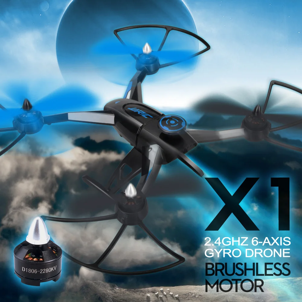 

New RC Drone JJRC X1 Brushless Motor Professional Drones 6-Axis Gyro RC Quadcopter Remote Control RC Helicopter Vs MJX X101 CX20