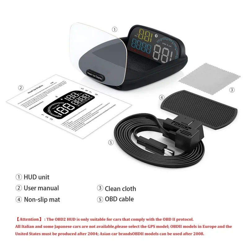 

New C600 OBD HUD Head Up Display On-board Car Computer Digital Speedometer OBD2 Projector Driving Fuel Consumption
