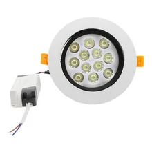 Светодиодный Spotlight 12 Вт светодиодный Встраиваемые Кабинет стена потолочный светильник спот вниз лампа с светодиодный диск холодный белый теплый для дома Освещение