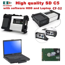 obd2 разъем mb star c5 sd c5+ ноутбук CF-52+ 12V программное обеспечение HDD Авто диагностический сканер profesional для benz