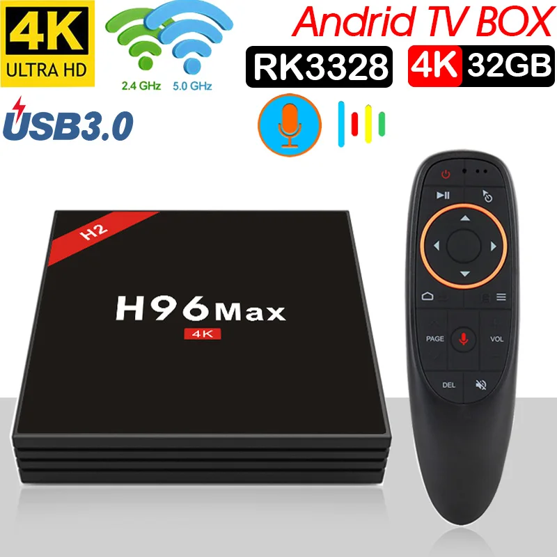 H96 MAX Plus TV Box Android 7.1 Smart Set top box Rockchip RK3328 4 gb 32 64 USB3.0 H.265 k PK T9 HK1 | Электроника