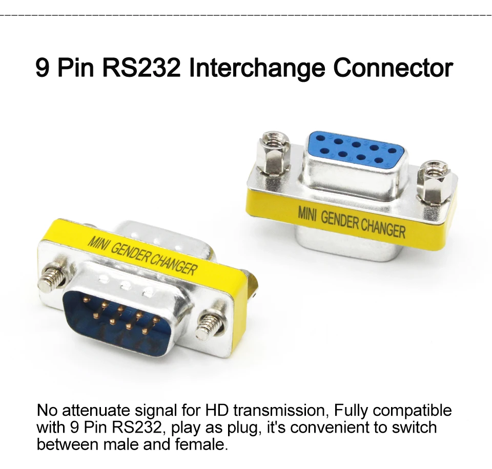2 X DB15 Mini Gender Changer Male Female M//M F//F Adapter 15 Pin D-Sub PC MAC VGA
