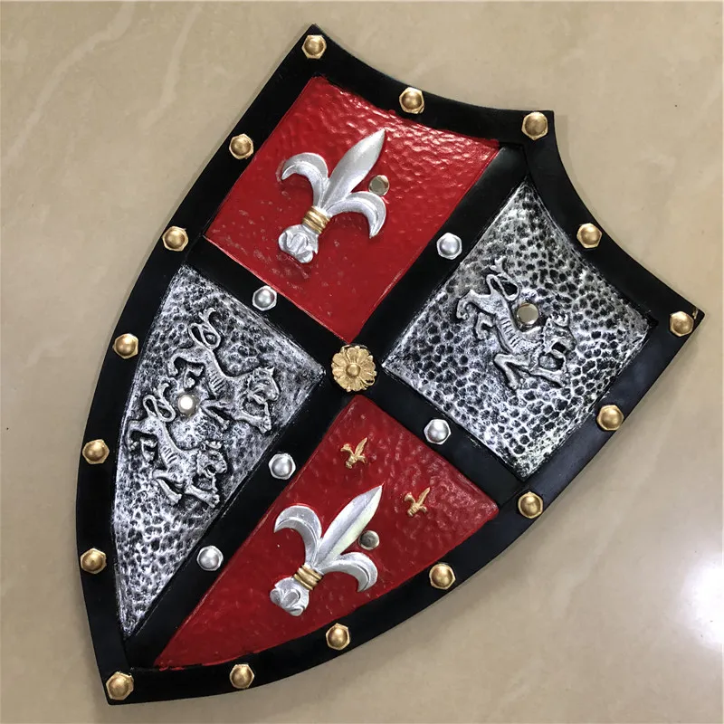 

1:1 Cosplay Weapon Prop Trident Silver leopard Power Knight Shield Movie Game Anime Role Play Halloween Link Cos Gift PU