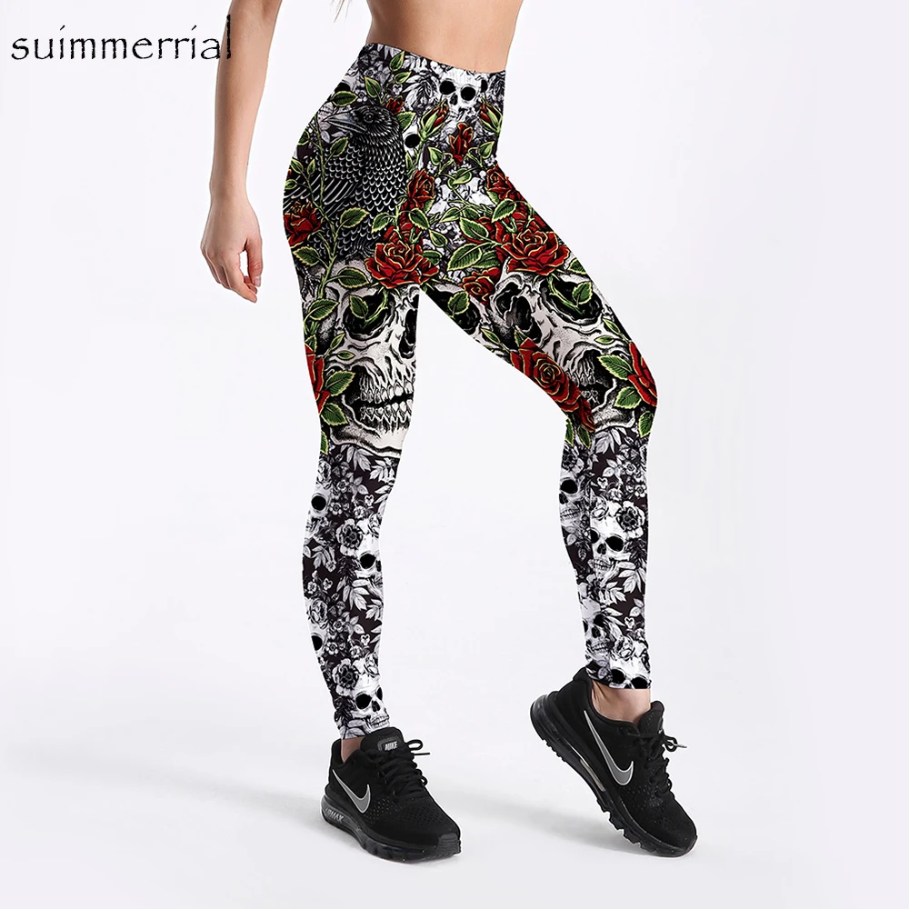 New Style Leggings Hot Sell Women's Skull&flower Leggings