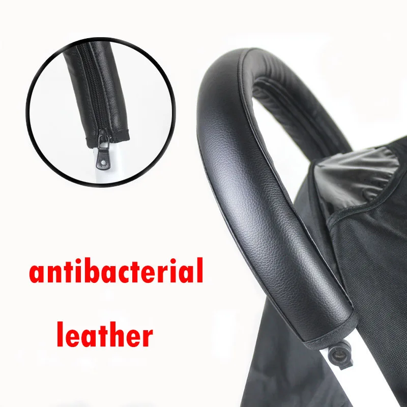 

Baby Pram Stroller Accessories Infant Stroller Armrest PU Leather Protective Case Cover For Armrest Covers Handle Wheelchairs