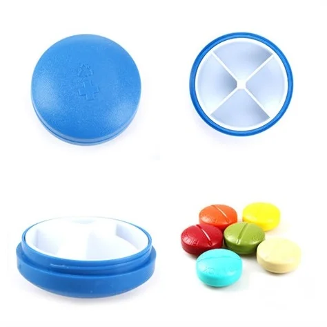 7-Day Pill Box Medicine Vitamin Storage Case Dispenser Organizer Holder 6.5cm Random Color 1pc