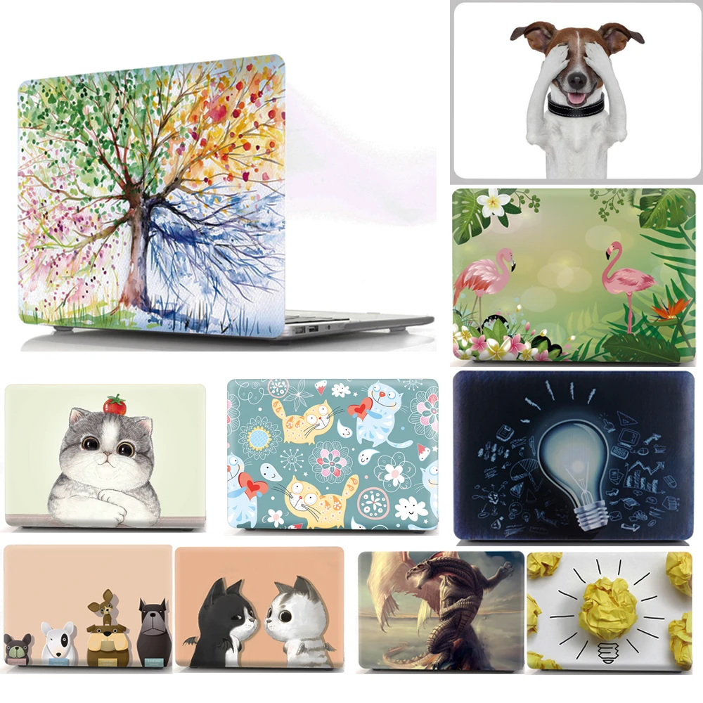 

Cute Animal Pattern Laptop Case Cover For Apple macbook Air Pro Retina 11 12 13 15 Shell For Mac Air 11.6 13.3 15.4 Touch Bar