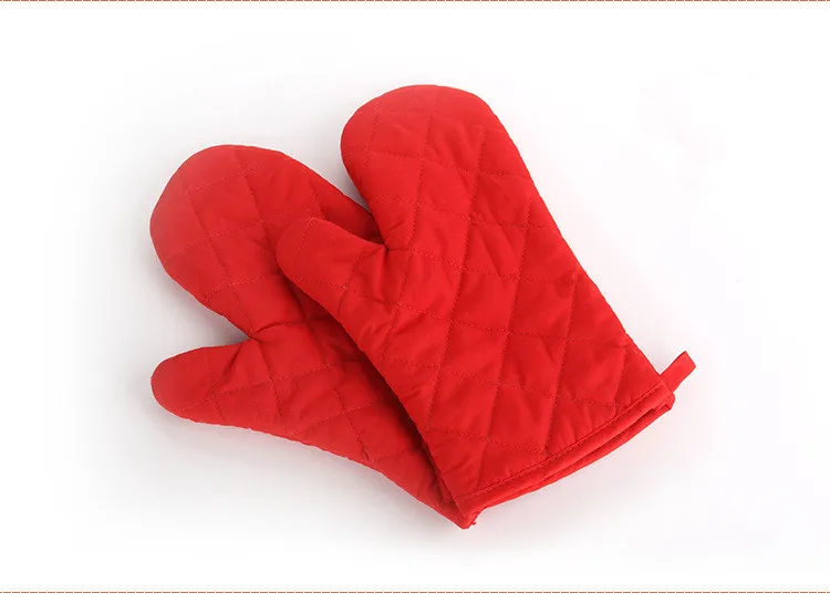 1PAIR Kitchen Baking Cook Insulated Padded Oven Gloves Heat Insulation