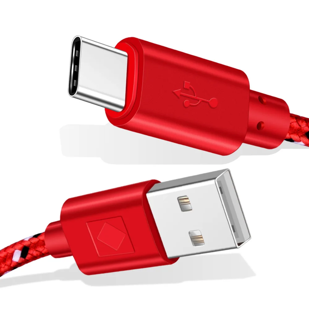 Олаф usb type-C кабель 1 м 2 м 3 м нейлоновая оплетка для быстрой зарядки и передачи данных type C для samsung Galaxy S8 S9 Xiaomi mi5c mi6 USB-C кабель