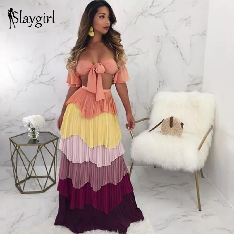 Slaygirl Плиссированное шифоновое сексуальное платье с запахом для женщин открытыми