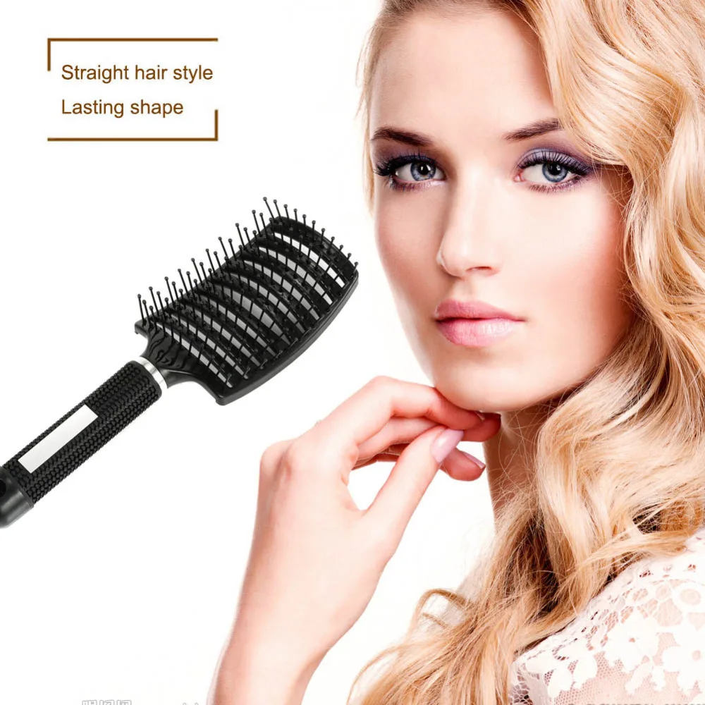 Buy Professional Anti static Hair Brush Curved Row