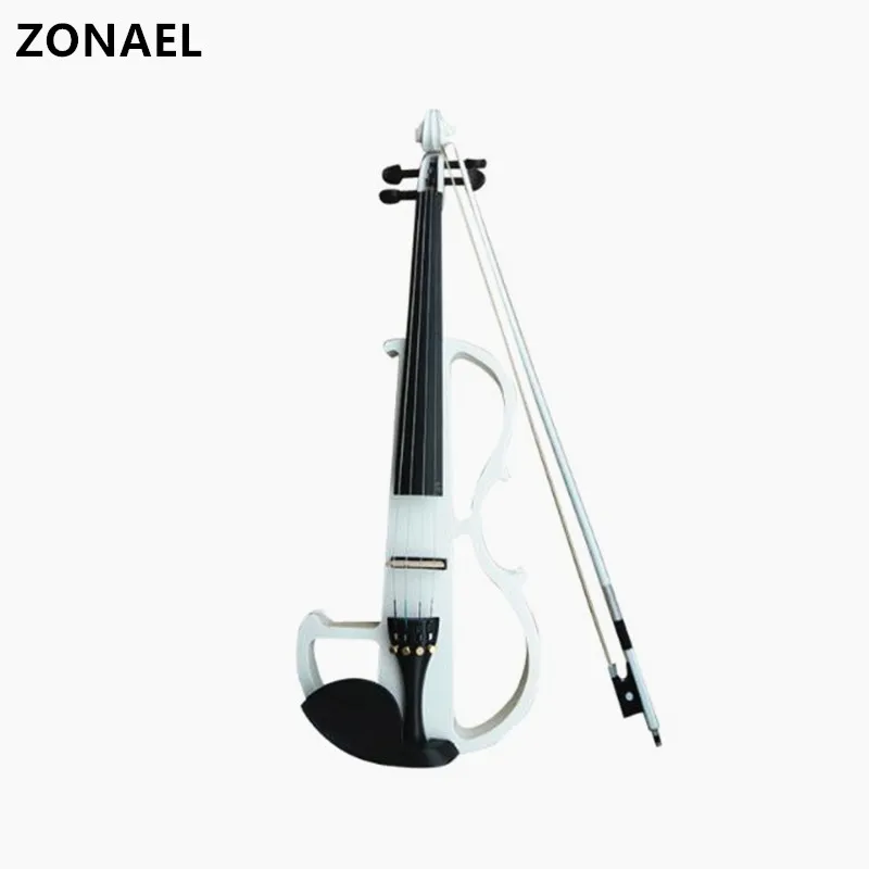 ZONAEL 4/4 электрическая акустическая скрипка из липы с крышкой для скрипки