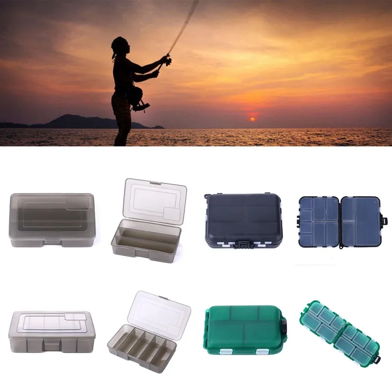 

Fishing Hooks Lure Baits Compartments Storage Box Hard Fish Lure Spoon Hook Bait Tackle Box Plastic Case Fishhook Box Waterproof