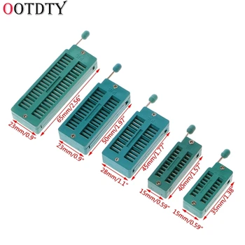 

OOTDTY 2018 Fashion 16 20 24 28 40 P Pin 2.54MM Green DIP Test Universal ZIF IC Socket Welding Type