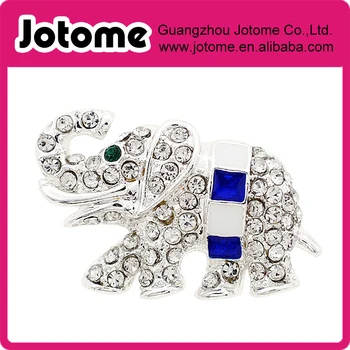

Wholesale American Flag Crystal Elephant Pin 1.125 x 0.875 inches