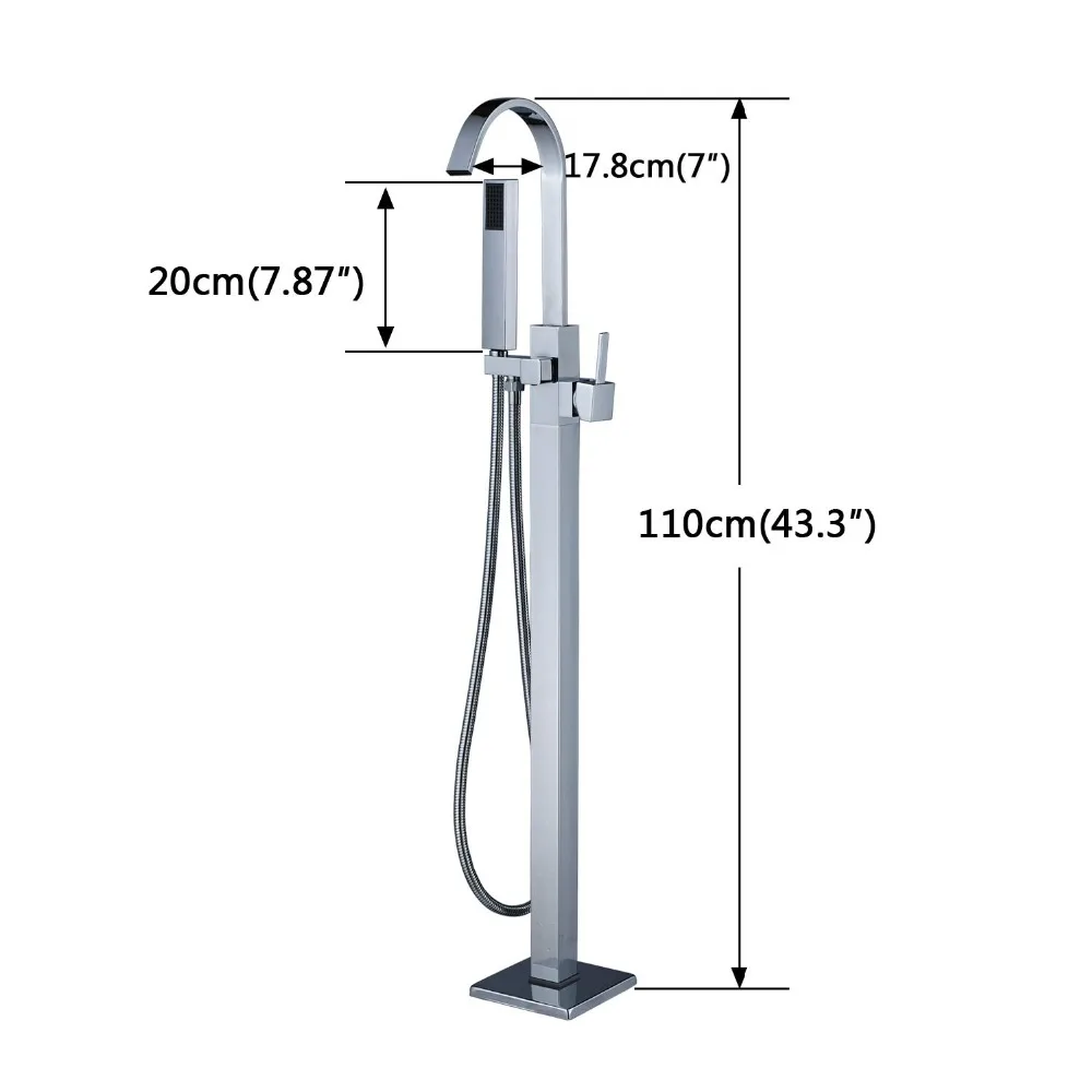 Bathtub Faucet Shower Faucet Freestanding Bathroom Tub Faucet with Handshower