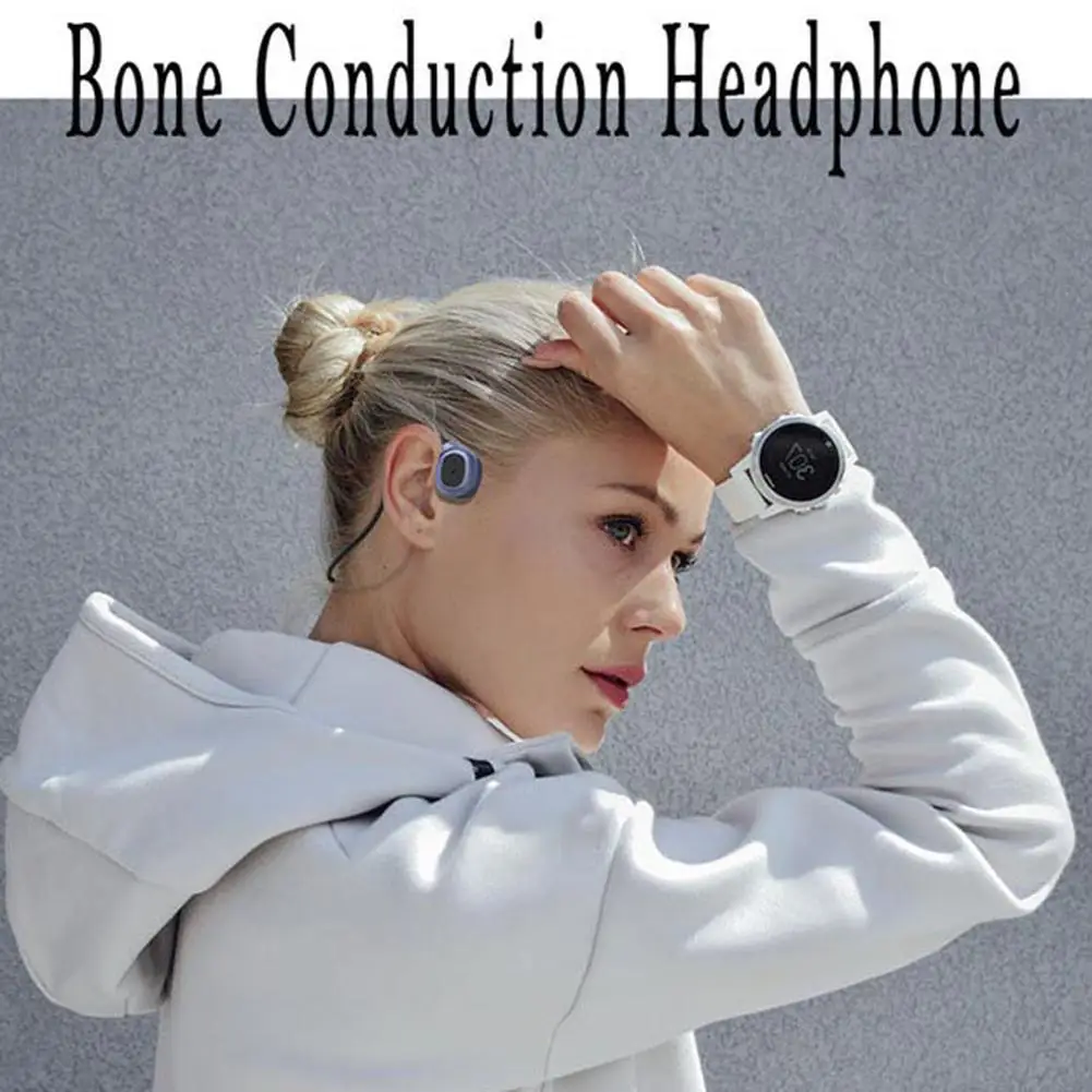 

5I Newest Wireless Bone Conduction Headphones Bluetooth 5.0 Binaural Stereo Bone Headset Waterproof Sports Bluetooth Earphone