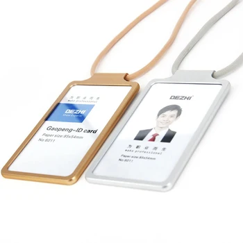 

1PCS Simple Metal ID Card Badge Holders with Safety Lanyard and Adjustable Buckle,comfortable,Focus on Customization XP21