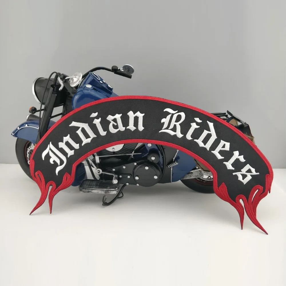 Indian rider patch biker funk custom patches applique for jacket any size cool clothing application stickers (3)