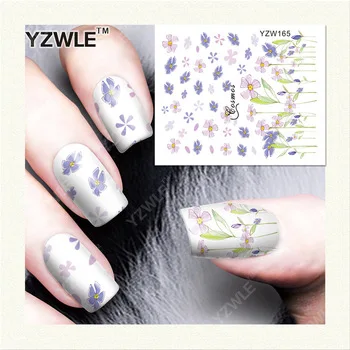 YZWLE 1 Sheet DIY Decals Nails Art Water Transfer Printing Stickers Accessories For Nails Salon (YZW-165)
