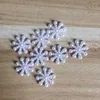 SHINE 100pcs/lot White Snowflower Shape Scrapbook Simulated Pearl Beads Sewing Buttons DIY Material Findings BV104 ► Photo 1/6