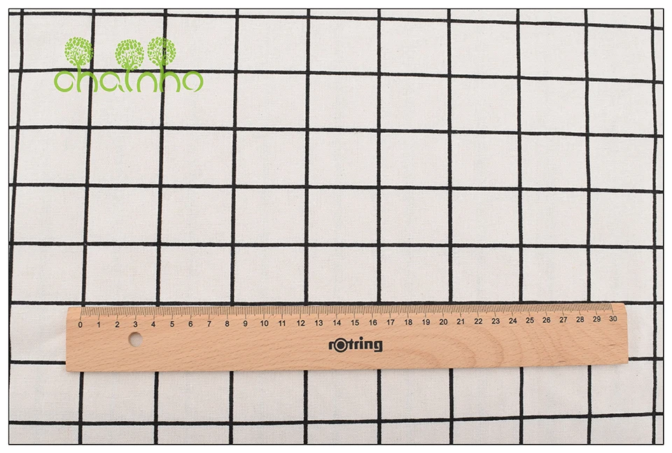 Chainho,6pcs/Lot,Black&White Series,Patchwork Printed Cotton Linen Fabric,For DIY Quilting&Sewing Placemat,Bags Material,25x45cm