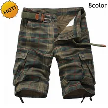Горячая Летний стиль мужские s прямые сетки хлопок комбинезон для занятий спортом карго мужские шорты армия джунгли мешковатые мульти карман короткие