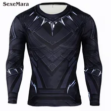 Лидер продаж Фитнес ММА Сжатия Рубашка Для мужчин аниме бодибилдинг с длинным рукавом Crossfit 3D футболка Футболки Колготки