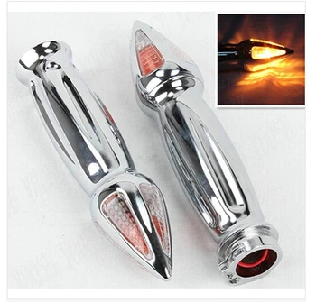 

Motorcycle Turn Signals Bar End 1" Hand Grip For Motorcycle Street Bike Dual Sport Bike Chopper Custom Cruisers Motorcycle Bike