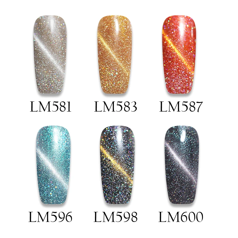 LEMOOC 3D Chameleon Cat Eyes UV Gel Polish Soak Off Magnetic Nail Varnish Nail Art Semi Permanent Led UV Gel Nail Enamel