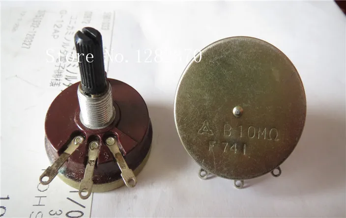 

[BELLA] Imported original F741 B10M potentiometer handle length 25MMX6 10 trillion hole 9MM --5pcs/lot
