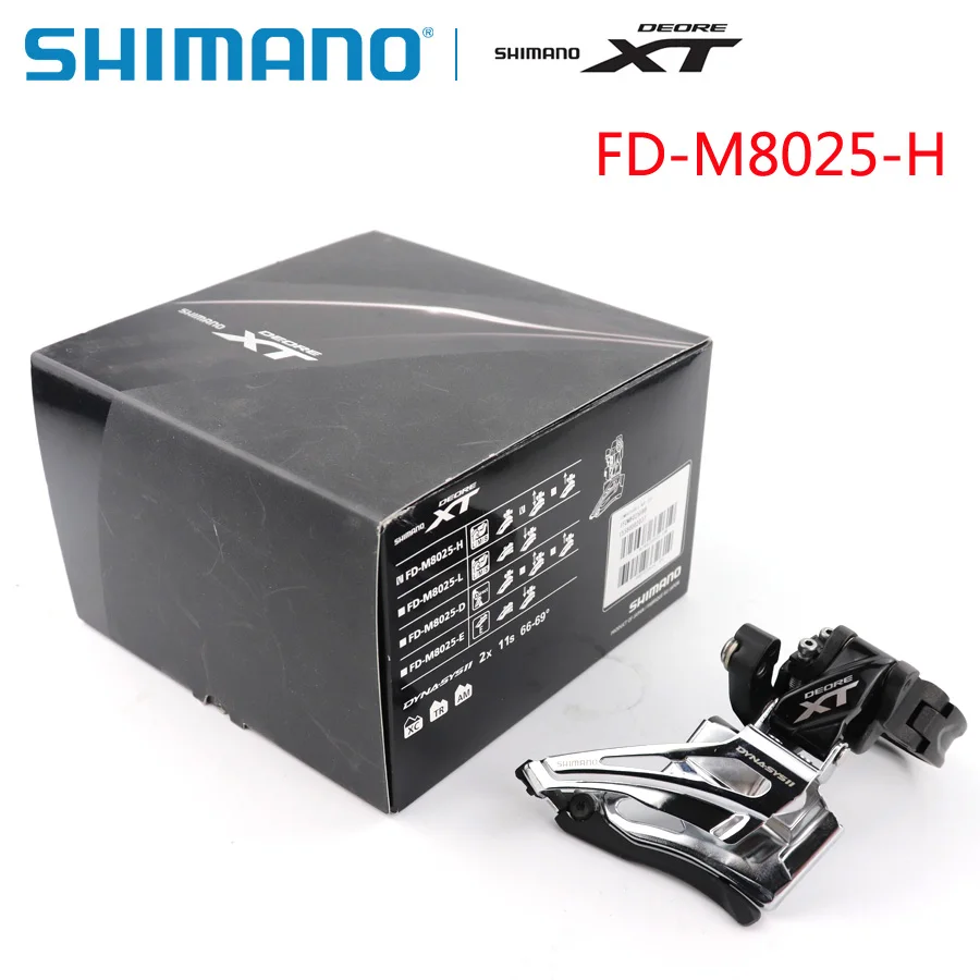 SHIMANO DEORE XT FD M8025 передний переключатель оригинальная коробка MTB переключатель 2X11Speed запчасти для велосипеда