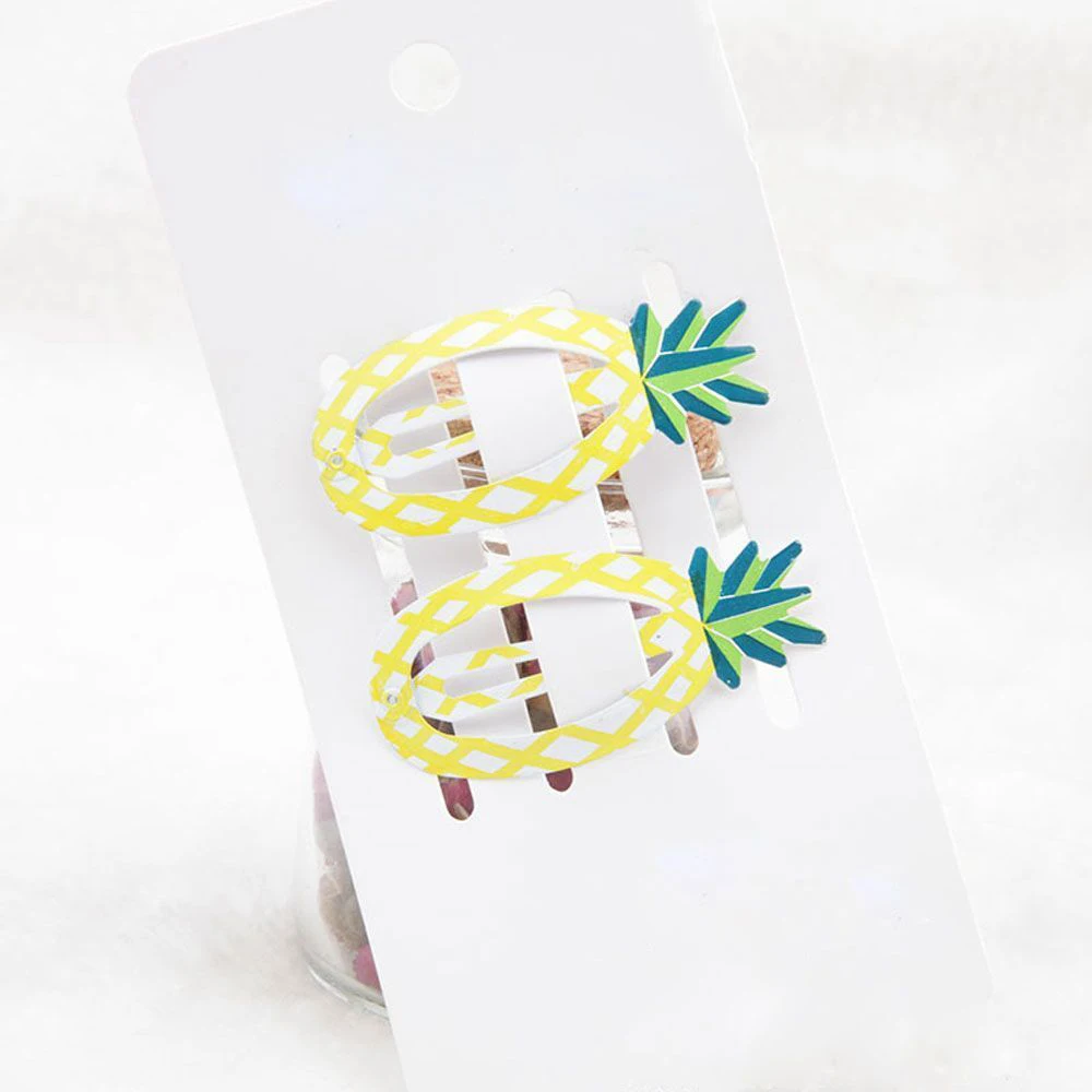 NEW Kids Hair Accessories Headwear 2-6Pcs/Set Flamingo Pineapple Fruit Hairpins Cartoon Mermaid Horse Rainbow Hair Clip for Girl