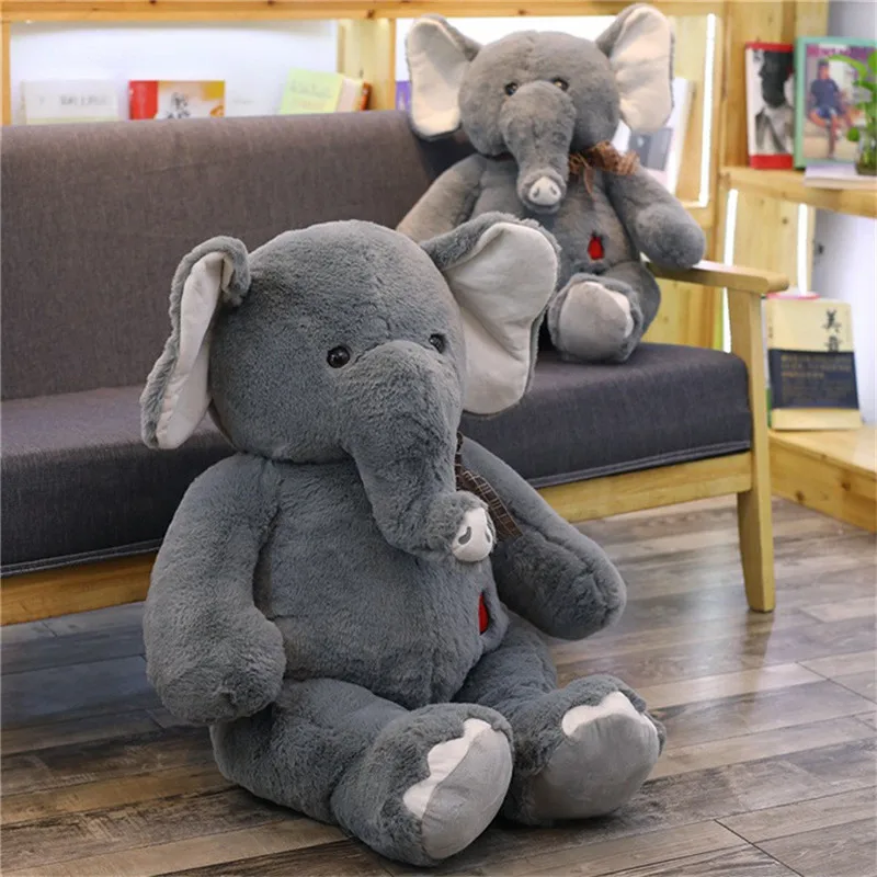 

New Style Long Nose Elephant Cushion Soft Plush Stuffed Animal Plush Toy 29inch 4.9